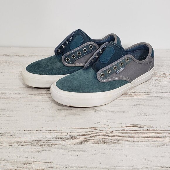 Blue Green Suede Vans PRO  Chima Ferguson Men's Size 6.5    no laces - Picture 1 of 7